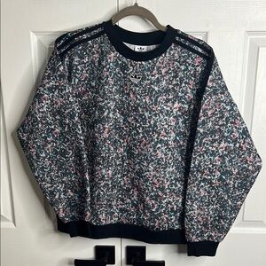 Adidas Black, Blue and Pink Crew Neck